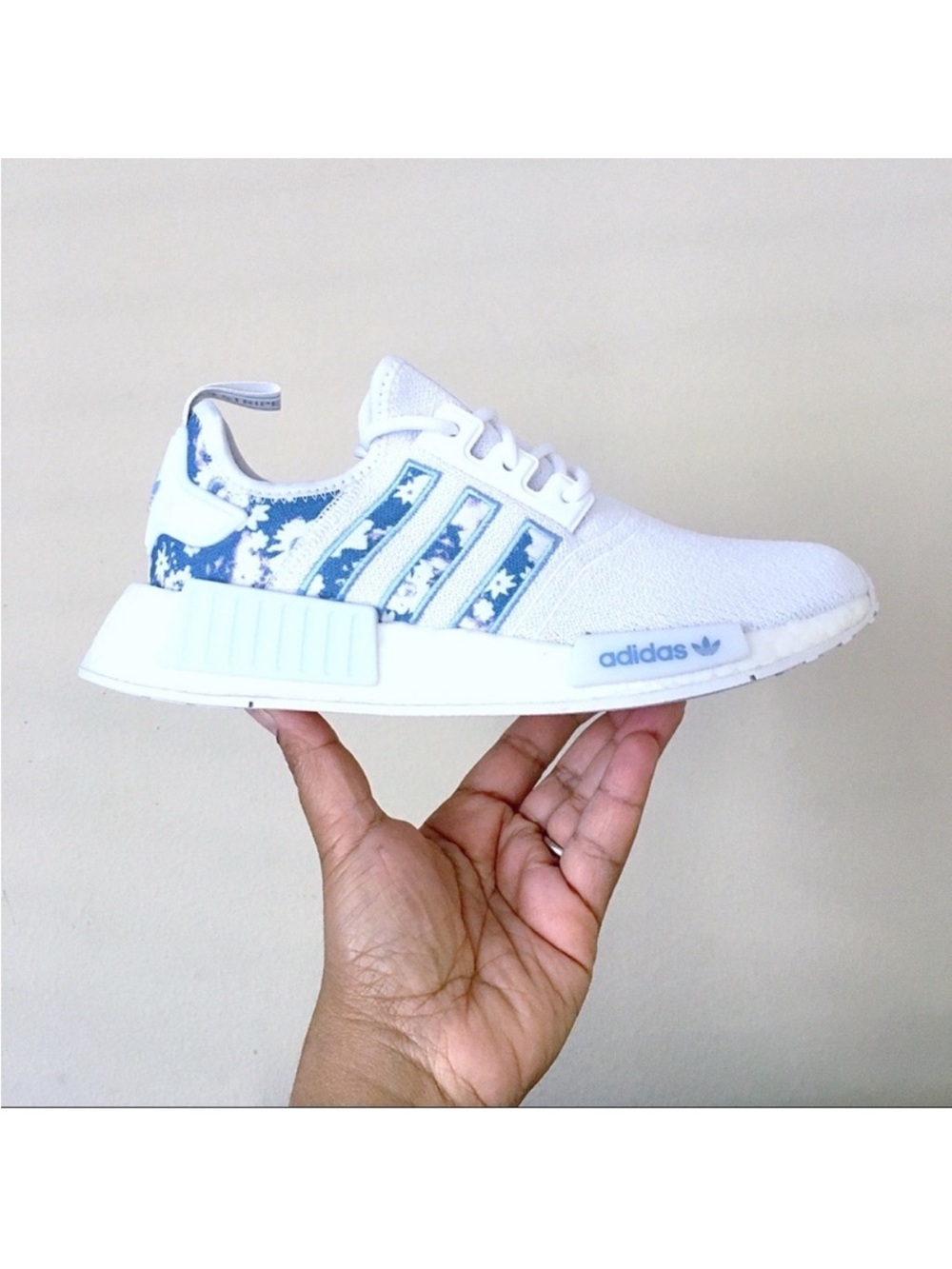 Adidas NMD R1 Blue and White Dreamy Floral Women’s Sneakers